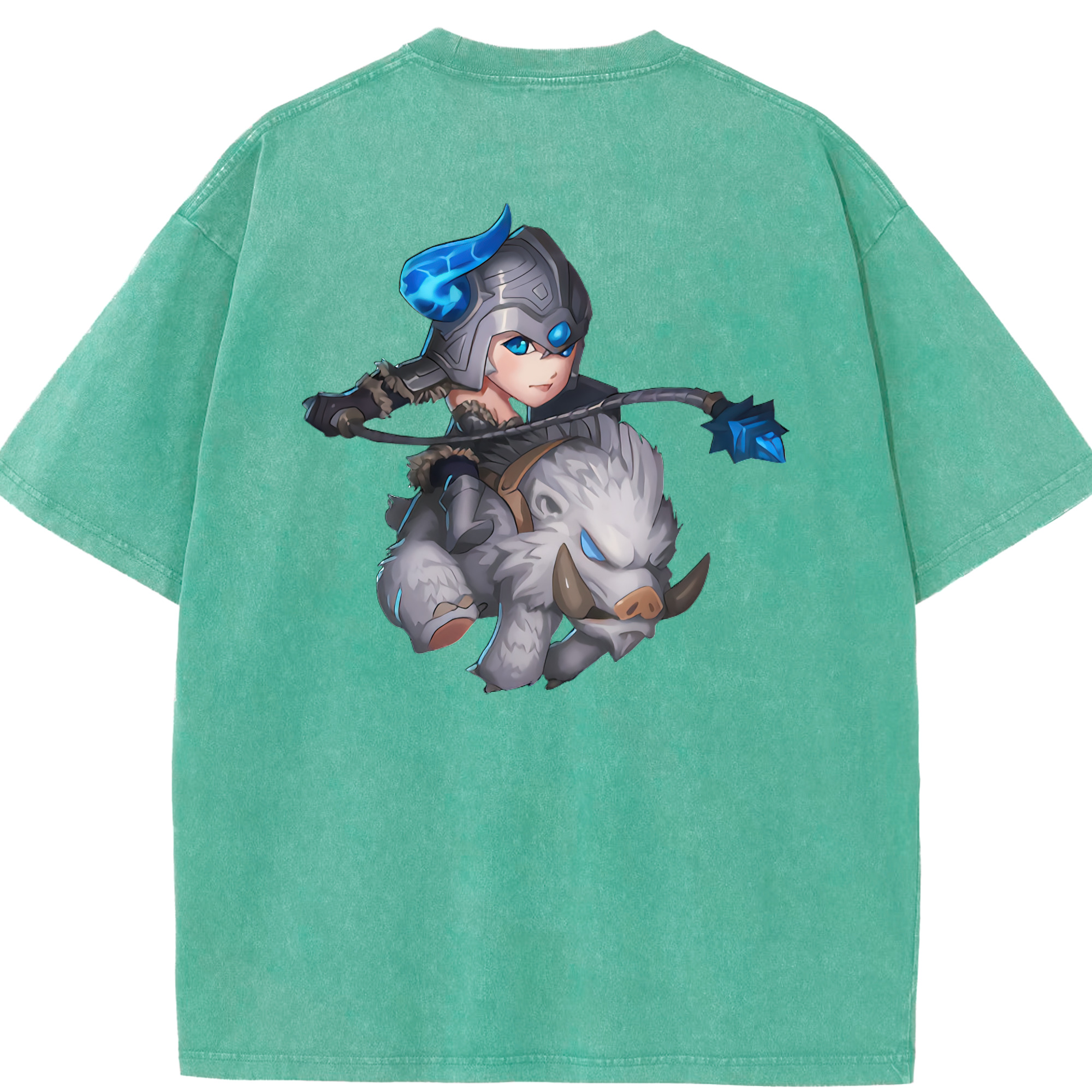 リーグ・オブ・レジェンド League of Legends LOL 綿100% ヴィンテージ風 半袖Tシャツ（背面プリント）